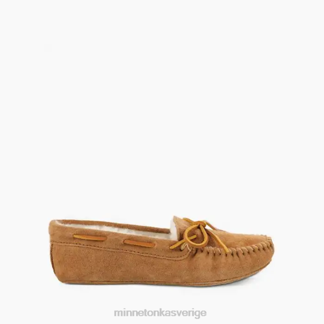 Minnetonka kvinnor fårskinn mjuksula moc HTZ4DP218 Skodon gyllene solbränna