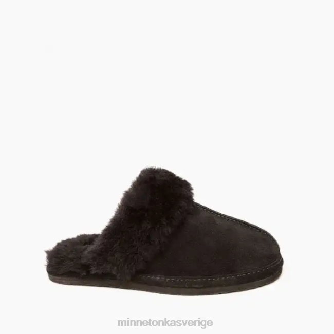 Minnetonka kvinnor fårskinnsrutschkana HTZ4DP234 Skodon svart