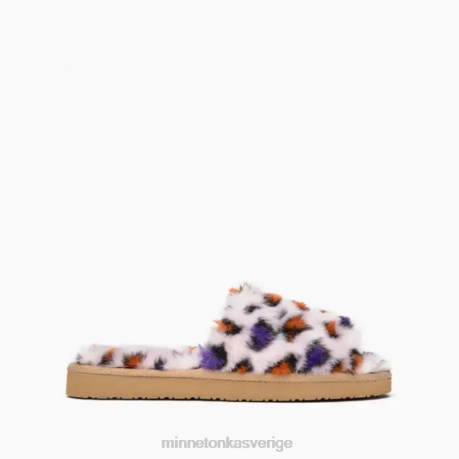 Minnetonka kvinnor lolo HTZ4DP287 Skodon rouge leopardtryck