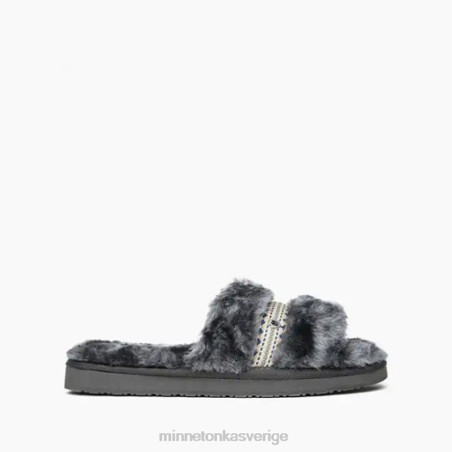 Minnetonka kvinnor london HTZ4DP276 Skodon träkol