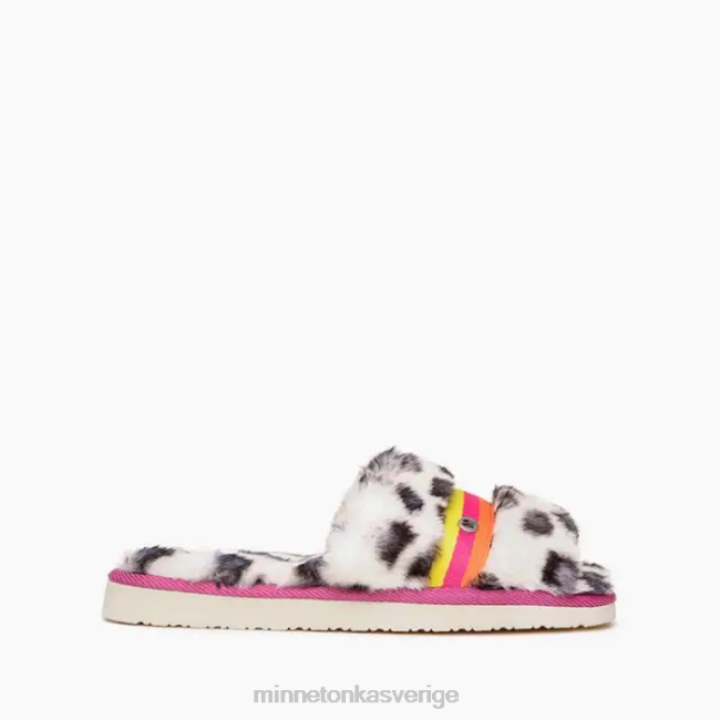 Minnetonka kvinnor london HTZ4DP279 Skodon vitt leopardtryck