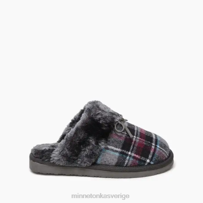 Minnetonka kvinnor stökigt skav HTZ4DP306 Skodon grå höstpläd