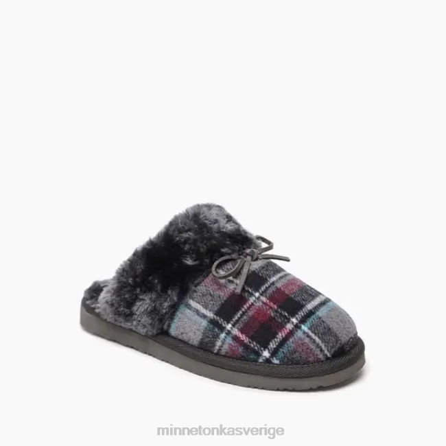 Minnetonka kvinnor stökigt skav HTZ4DP306 Skodon grå höstpläd