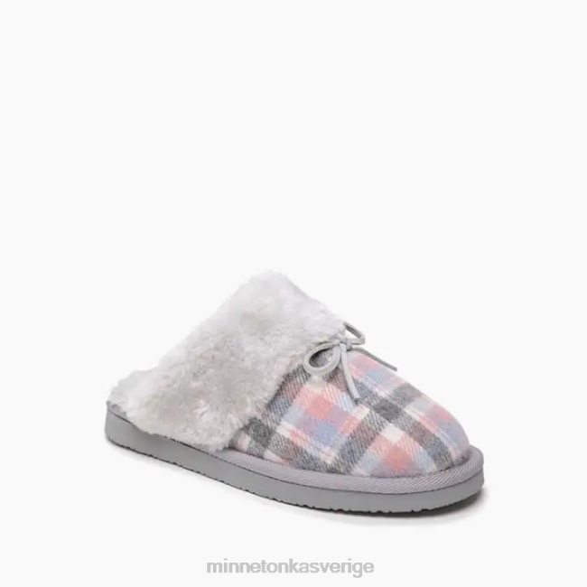 Minnetonka kvinnor stökigt skav HTZ4DP307 Skodon rosa pläd