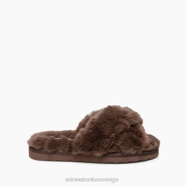 Minnetonka kvinnor teddy korsband HTZ4DP301 Skodon kakao