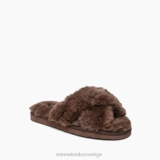 Minnetonka kvinnor teddy korsband HTZ4DP301 Skodon kakao