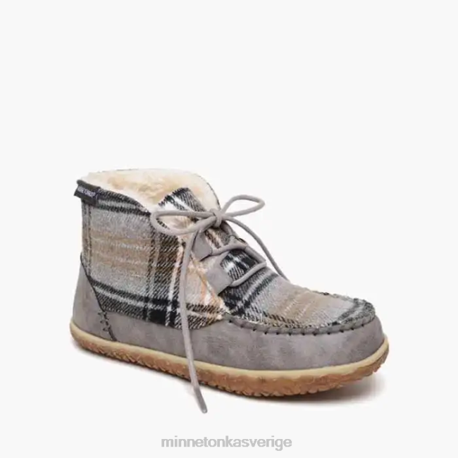 Minnetonka kvinnor torrey HTZ4DP17 Skodon grå pläd combo