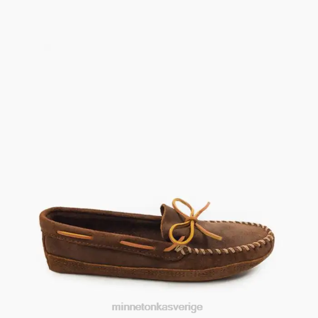 Minnetonka män dubbel botten mjuksula HTZ4DP334 Skodon brun ruff