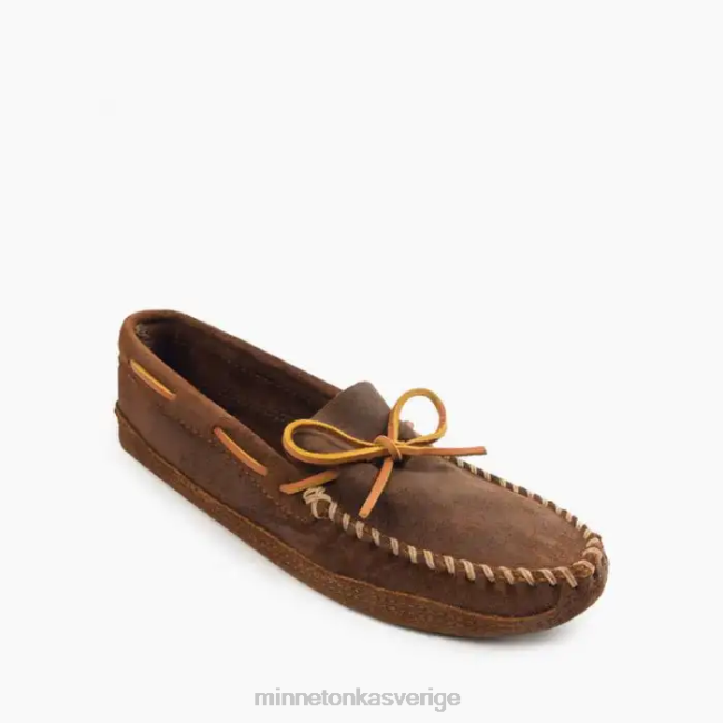 Minnetonka män dubbel botten mjuksula HTZ4DP334 Skodon brun ruff