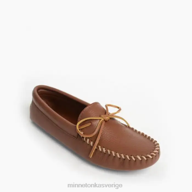 Minnetonka män dubbel hjortskinnsmjuksula HTZ4DP336 Skodon karmel