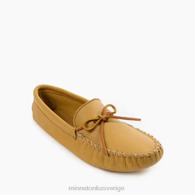Minnetonka män dubbel hjortskinnsmjuksula HTZ4DP337 Skodon naturlig