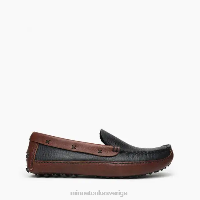 Minnetonka män p.w. kör loafer HTZ4DP385 Skodon svart överdel och brun nedre