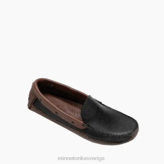 Minnetonka män p.w. kör loafer HTZ4DP385 Skodon svart överdel och brun nedre