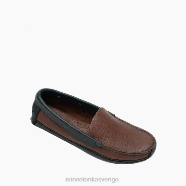 Minnetonka män p.w. kör loafer HTZ4DP386 Skodon brun ovandel och svart nedre