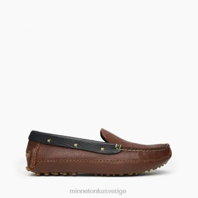 Minnetonka män p.w. kör loafer HTZ4DP392 Skodon brun med svart krage