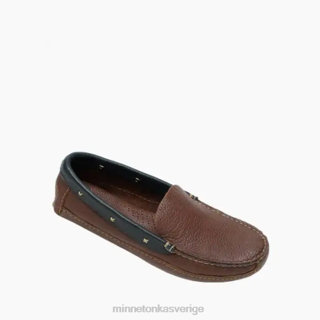 Minnetonka män p.w. kör loafer HTZ4DP392 Skodon brun med svart krage