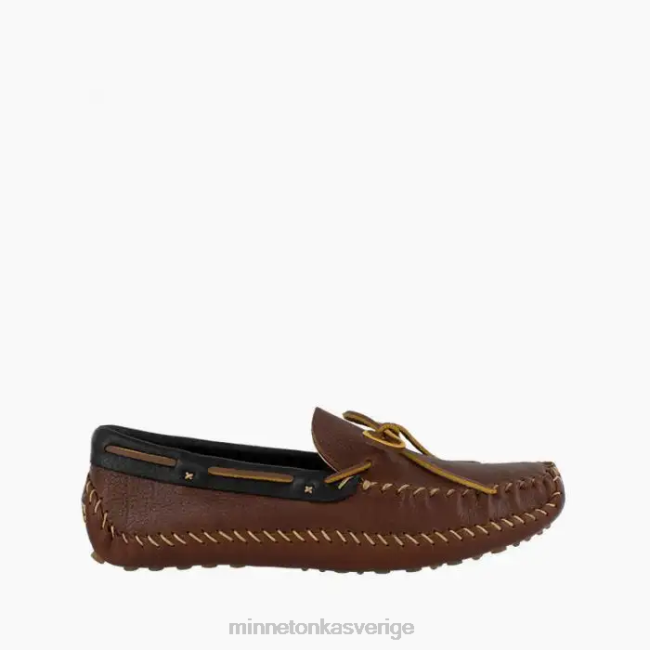Minnetonka män p.w. kör moc HTZ4DP384 Skodon brun med svart krage