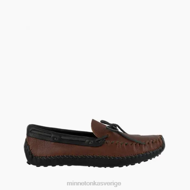 Minnetonka män p.w. kör moc HTZ4DP390 Skodon brun ovandel och svart nedre