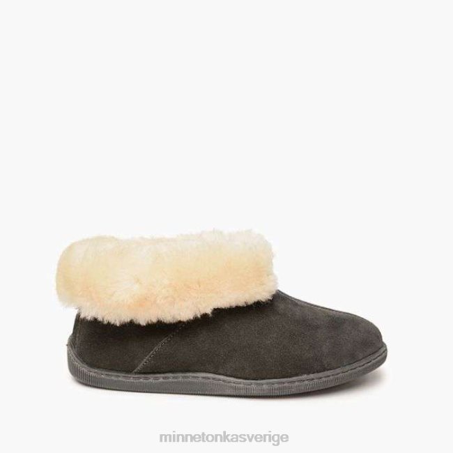 Minnetonka män ankelstövel av fårskinn HTZ4DP415 Skodon träkol