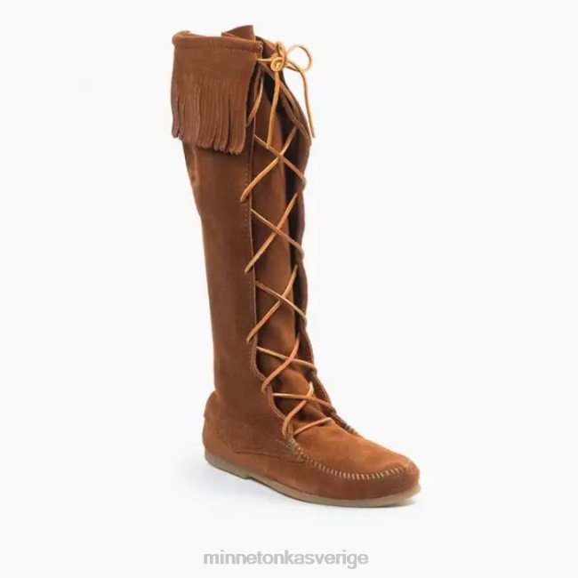 Minnetonka män knähög känga med spets framtill HTZ4DP441 Skodon brun