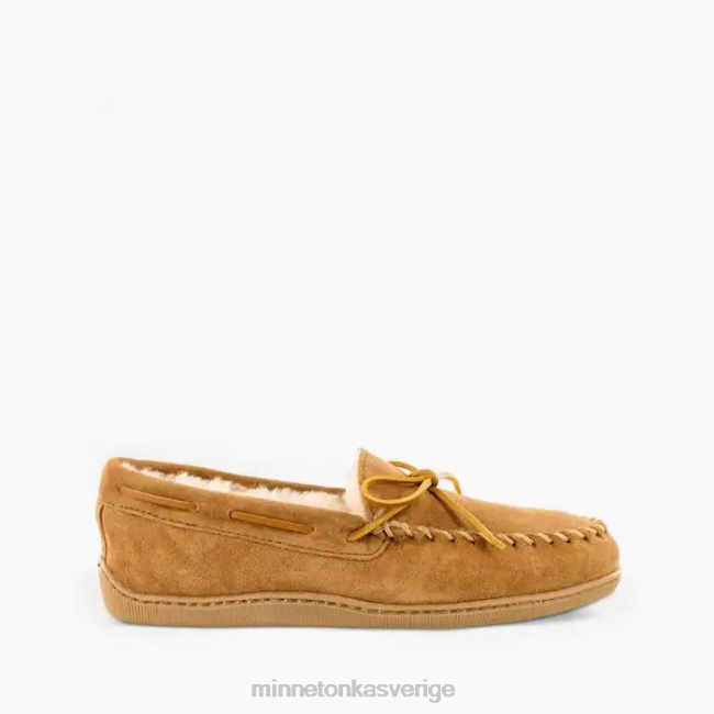 Minnetonka män fårskinn hårdsula moc HTZ4DP402 Skodon gyllene solbränna