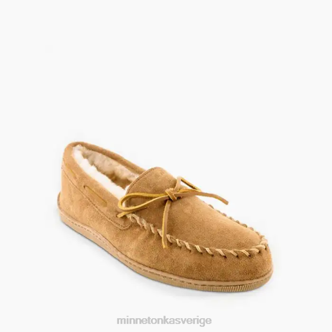 Minnetonka män fårskinn hårdsula moc HTZ4DP402 Skodon gyllene solbränna