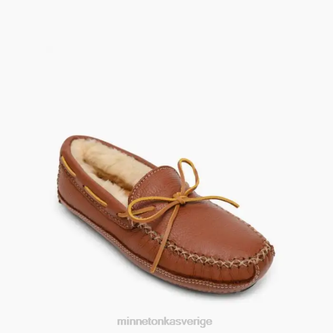 Minnetonka män fårskinn älgtoffla HTZ4DP410 Skodon karmel