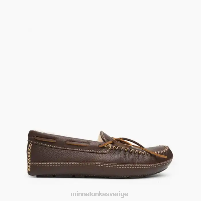 Minnetonka män fårskinn älgtoffla HTZ4DP411 Skodon choklad