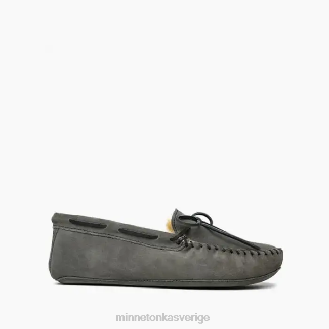 Minnetonka män fårskinn mjuksula moc HTZ4DP405 Skodon grå