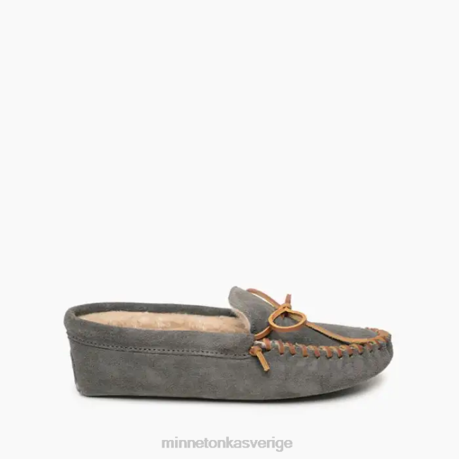 Minnetonka män luggfodrad mjuksula HTZ4DP413 Skodon grå