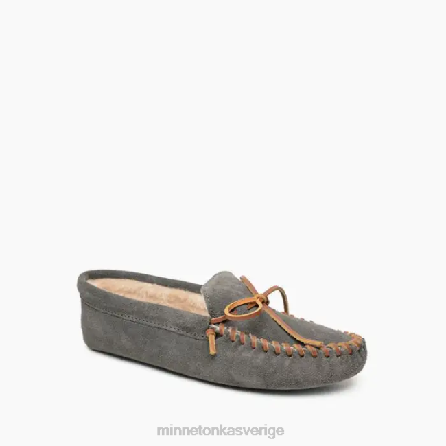 Minnetonka män luggfodrad mjuksula HTZ4DP413 Skodon grå