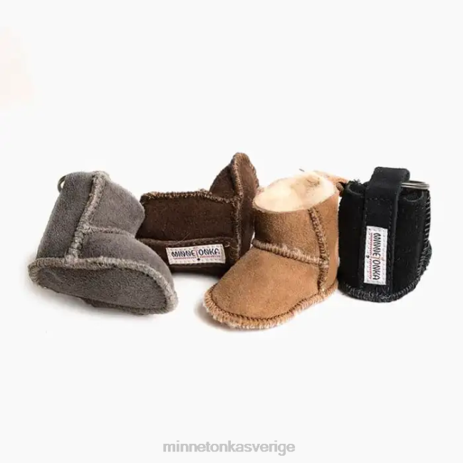 Minnetonka unisex- mini boot nyckelringar HTZ4DP535 Tillbehör grå